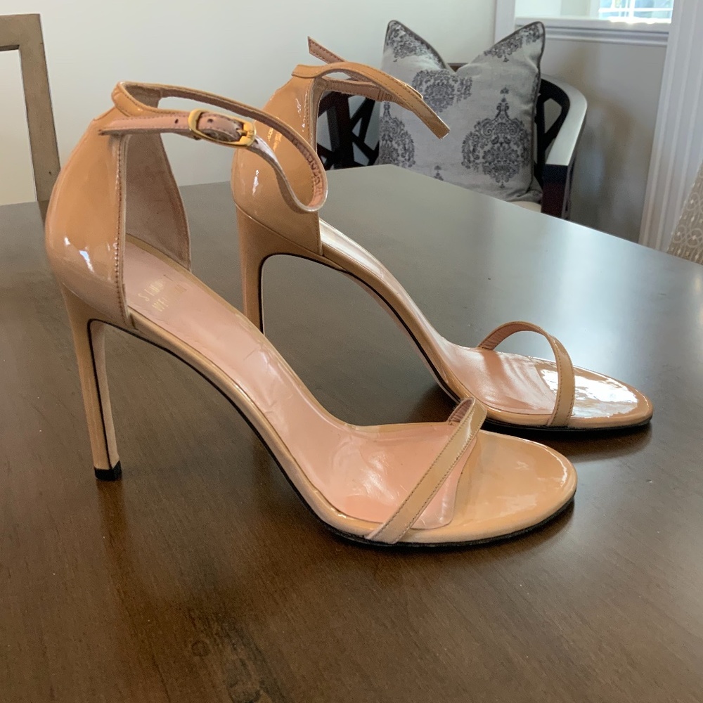 Stuart Weitzman High Heel Patent Leather Sandals Size 8